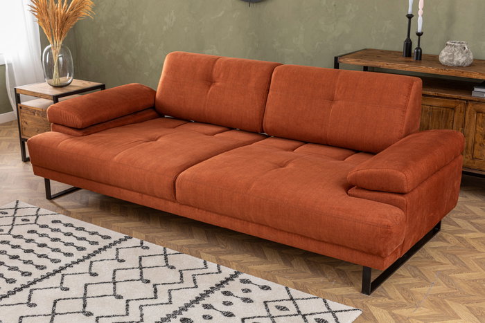 Atelier Del Sofa Sofá-cama 3 Plazas Mustang Naranja Estilo Industrial Hotelero